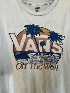 Camiseta Vans Off The Wall Palm Trees Island Sunset Para Hombre Azul Claro Talla L - Imagen 1 de 4