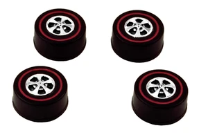 4 Brightvision Redline Wheels – 4 Large Hong Kong Bearing Style - Bright Chrome - Picture 1 of 2