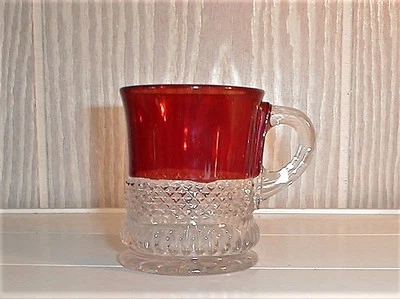 EAPG *** RUBY STAINED = SUPERIOR = CUSTARD CUP == 1890'S ERA - Image 1 of 4