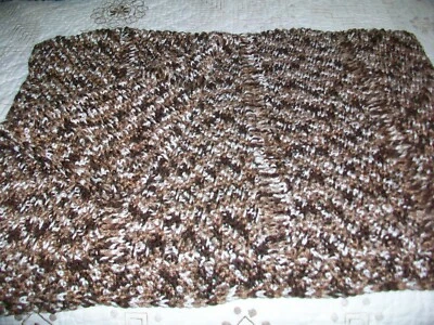 NUEVO AFGANO** HECHO A MANO GANCHILLO MARRÓN MULTICOLOR COLORES MUY BONITOS Foto 1 de 3