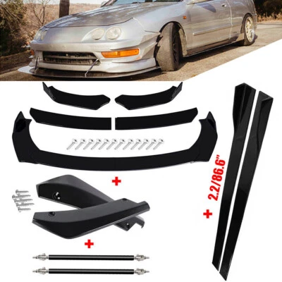 For Acura Integra Front Bumper Spoiler Body Kit Side Skirt Rear Lip Splitter - Image 1 of 4