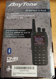 AnyTone AT-D878UV II Plus DMR VHF UHF Radio. USA Model from Bridgecom. Complete - Picture 1 of 6