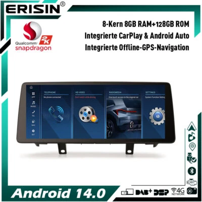 12.3" 8-Kern 128GB Android 14 Autoradio GPS CarPlay DAB+ Navi für BMW X5 F15 NBT - Bild 1 von 4