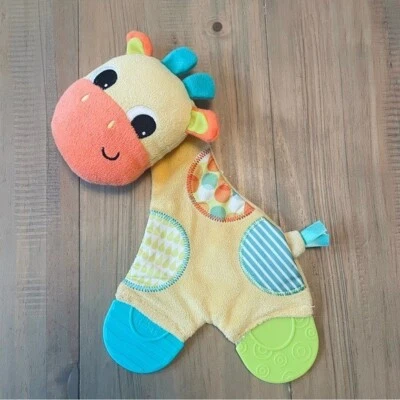 Bright Starts Teether Lovey Baby Giraffe Sensory Crinkle Toy Infant Safari - Image 1 of 4