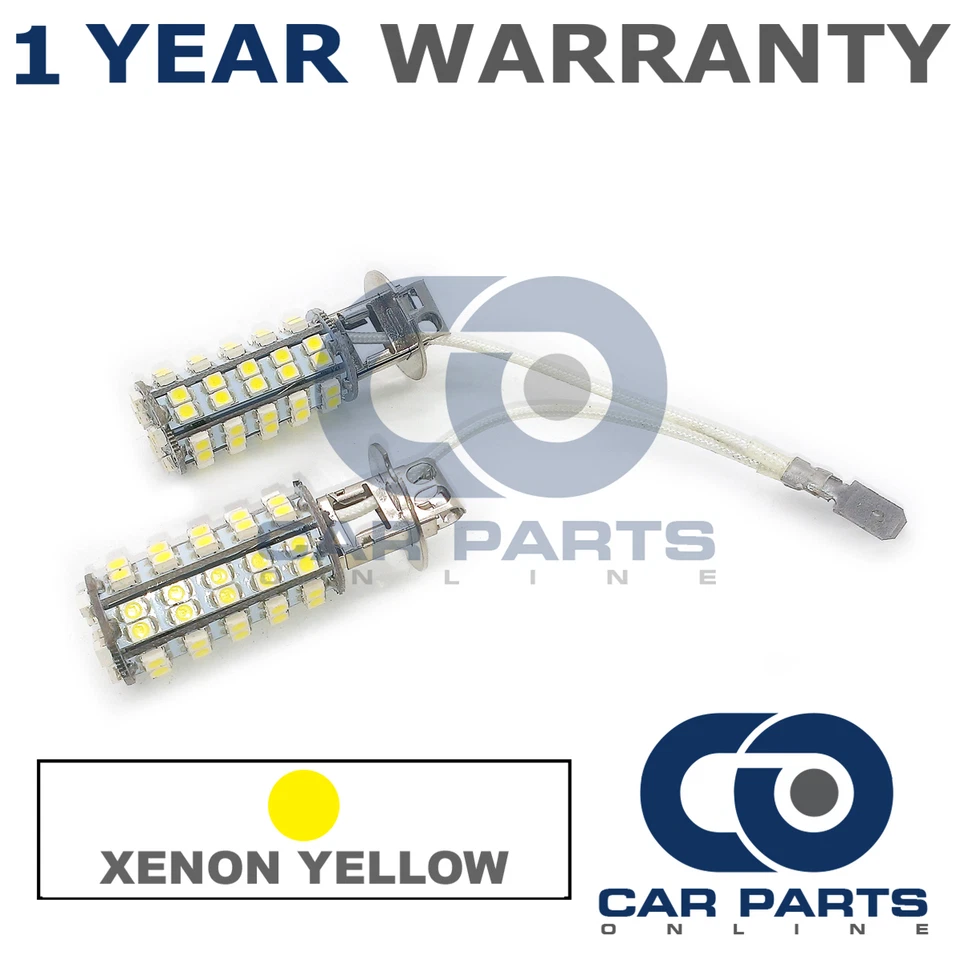 2X BOMBILLAS ANTINIEBLA LED XENÓN AMARILLO H3 60 SMD PARA LAND ROVER DEFENDER RANGE Foto 1 de 1