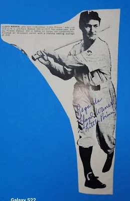 Lloyd Waner  Signed photo "Little Poison" HOF Pirates MVP /brother Paul Waner - Image 1 of 3
