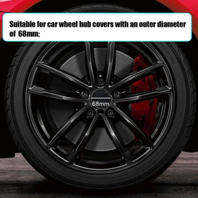 4pcs Universal Car Wheel Center Cap Tyre Rim Hub Cap Cover Trim 68mm  - Image 1 of 4