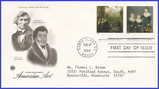 USA5 #3236g ADDR PCS ARTCRAFT FDC STR2  American Art Asher Brown Durand - Image 1 of 1