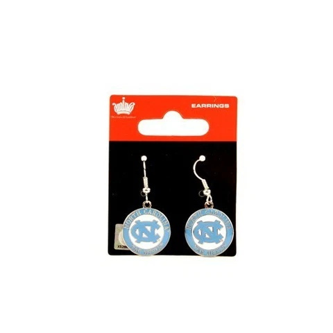 NORTH CAROLINA TAR HEELS NCAA Circle Dangle Earrings NEW Licensed Cover