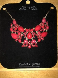 Kendall & James Red Crystal  Necklace - Picture 1 of 9