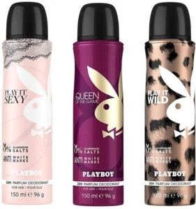 PLAYBOY Queen + Sexy + Wild Deodorant Spray - For Women (450 ml, Pack of 3) - Picture 1 of 3