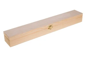 Boîte en bois pour bougies longues boîte pour bougies de baptême et de communion - Foto 1 di 10