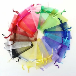 Colorful100pcs Organza Wedding Party Favor Bags Decor Jewelry Candy Gift Pouches - Picture 1 of 7