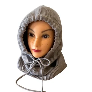 Kapuze Sturmhaube Schal verstellbar Unisex grau Wolle Kaschmir Reise Winter kuschelig - Bild 1 von 11