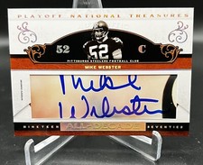 Mike Webster  2007 National Treasures Cut Auto Autograph /11 Steelers HOF