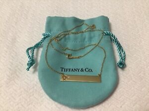 $1600 Tiffany & Co Paloma Picasso 18K Yellow Gold Diamond Heart Pendant Necklace