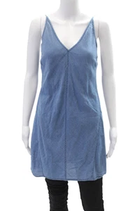 J Brand Womens Cotton V-Neck Sleeveless Denim Pullover Tank Top Blue Size S - Picture 1 of 6