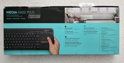 Logitech K400 Plus Wireless Touch Keyboard Keypad Combination New Not Bluetooth  - Image 1 of 2