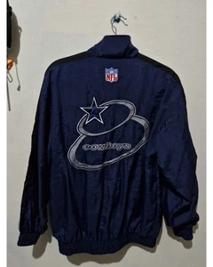 2000s Dallas cowboys Pro  windbreaker jacket Size Large - Picture 1 of 2