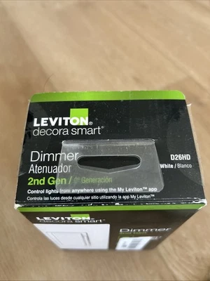 Leviton Decora D26HD-1RW WiFi Smart Dimmer Switch - Image 1 of 2