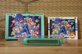 Rockman 5 w/box manual Megaman NES Famicom Japan Nintendo Very Good Condition!