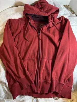 Sudadera con capucha y cremallera roja/marate.  XL Unisex Foto 1 de 3