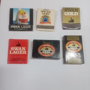 Swan Lager Vintage Matches X 6 - Picture 1 of 14