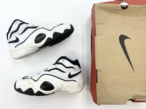 Vintage 1996 Nike Flight Turbulence White Black Metallic Gold SZ 10 Men Shoes - Picture 1 of 10