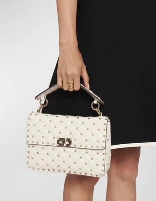 Bolso de mano de cuero Valentino Garavani Rockstud Foto 1 de 4