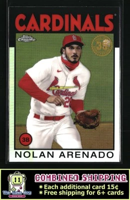 2021 Topps Chrome 1986 35th Anniversary #86BC-5 Nolan Arenado Cardinals - Image 1 of 2