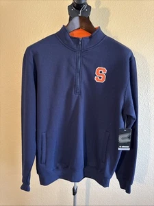 NWT Syracuse Orange Colosseum Mens M Medium Stitched on Logo Pullover 1/4 Zip - Picture 1 of 4
