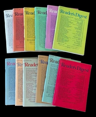 Vintage 1947 Full Year Reader's Digest Lot of 12 Magazines Jan - Dec - Image 1 of 4