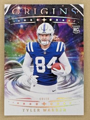 2025 Panini Origins Tyler Warren RC Indianapolis Colts Rookie TE #135 - Image 1 of 2