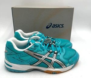 Asics GEL ROCKET 6 NEW Women's Athletic Shoe Turquoise/Silver Multiple Sizes - Picture 1 of 9