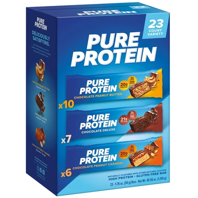 Pure Protein Bars Gluten Free, Chocolate Variety Pack 23 ct. - Image 1 of 3