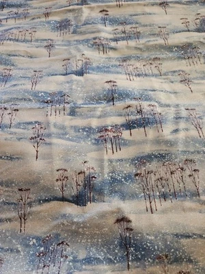 Alexander Henry Coll 2002 Brillante Escena de Invierno Árboles/Nieve Tela de Algodón 3 Yardas Foto 1 de 4