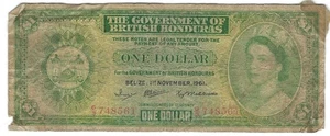 Billete Honduras Británica 1 dólar 1961 P28b.1 - Imagen 1 de 2