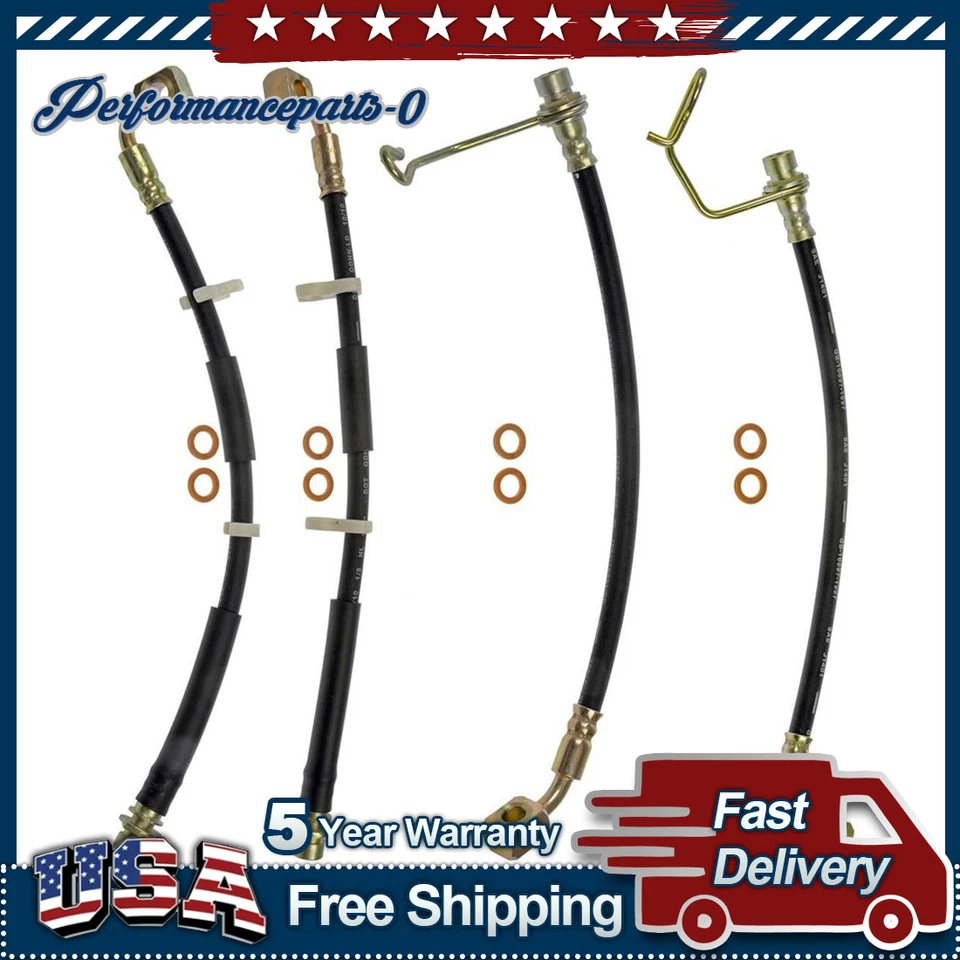 Manguera de freno delantera trasera Dorman 4x para Dodge Nitro 2007 2008 4,0 L Foto 1 de 4