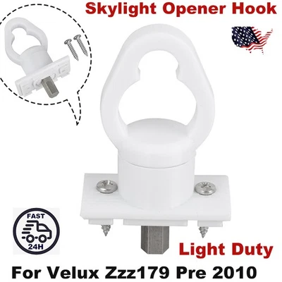 For Pre 2010 Velux Zzz179 Skylights Light Duty Replacement Opener Hook w/ Screws