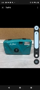 Fun Shooter Focus Free analoge Kompaktkamera türkisfarben 35 mm – ungetestet - Bild 1 von 4