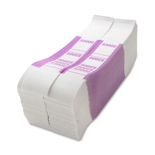 Sparco $2000 Bill Strap - 1000 Wrap[s] - Kraft - Violet (BS2000WK) - Image 1 of 4