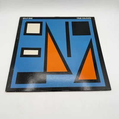Split Enz True Colors Blue Jacket Etched Record SP-4822 Vinyl LP Foto 1 de 4