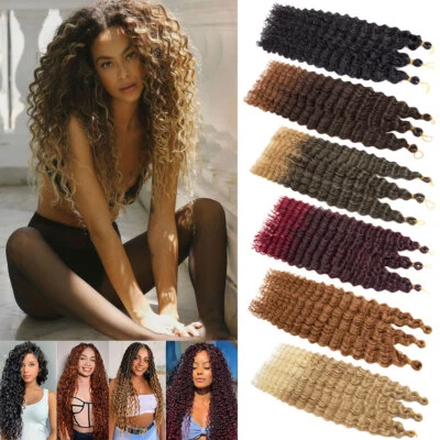 28" Boho Hawaii Curls Crochet Zöpfe Braiding Haarteil Halloween Haarverlängerung - Bild 1 von 4