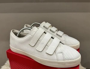 Zara Man White laceless / hook & loop shoes size 42 euro 27cm inside - Picture 1 of 12