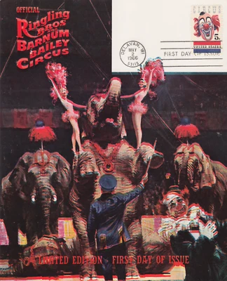 US Sc 1309, 1966 5c Circus Official Ringling Bros & Barnum & Bailey, First Day - Image 1 of 2