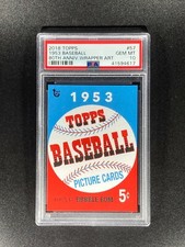 2018 Topps 80th Anniversary 1953 Wrapper Art #57 1953 Baseball PSA 10