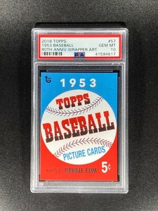 2018 Topps 80th Anniversary 1953 Wrapper Art #57 1953 Baseball PSA 10
