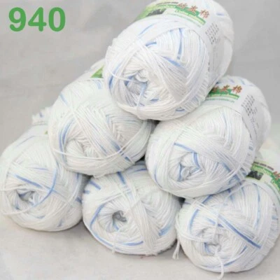 Sale New 6 Ballsx50g Super Soft Bamboo Cotton Baby Hand Knitting Crochet Yarn 40 - Image 1 of 4