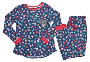 Cuddl Duds Gifts/Presents Print Fleece Long Sleeve Top & Pants Pajama Set NWT - Picture 1 of 1