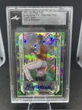 2021 Leaf Metal Draft Green Crystal Autograph Manuel Mercedes Rookie RC SSP 1/1